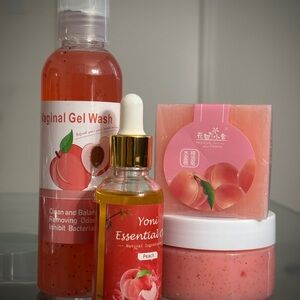 Yoni Peach Scented Bath & Body Set